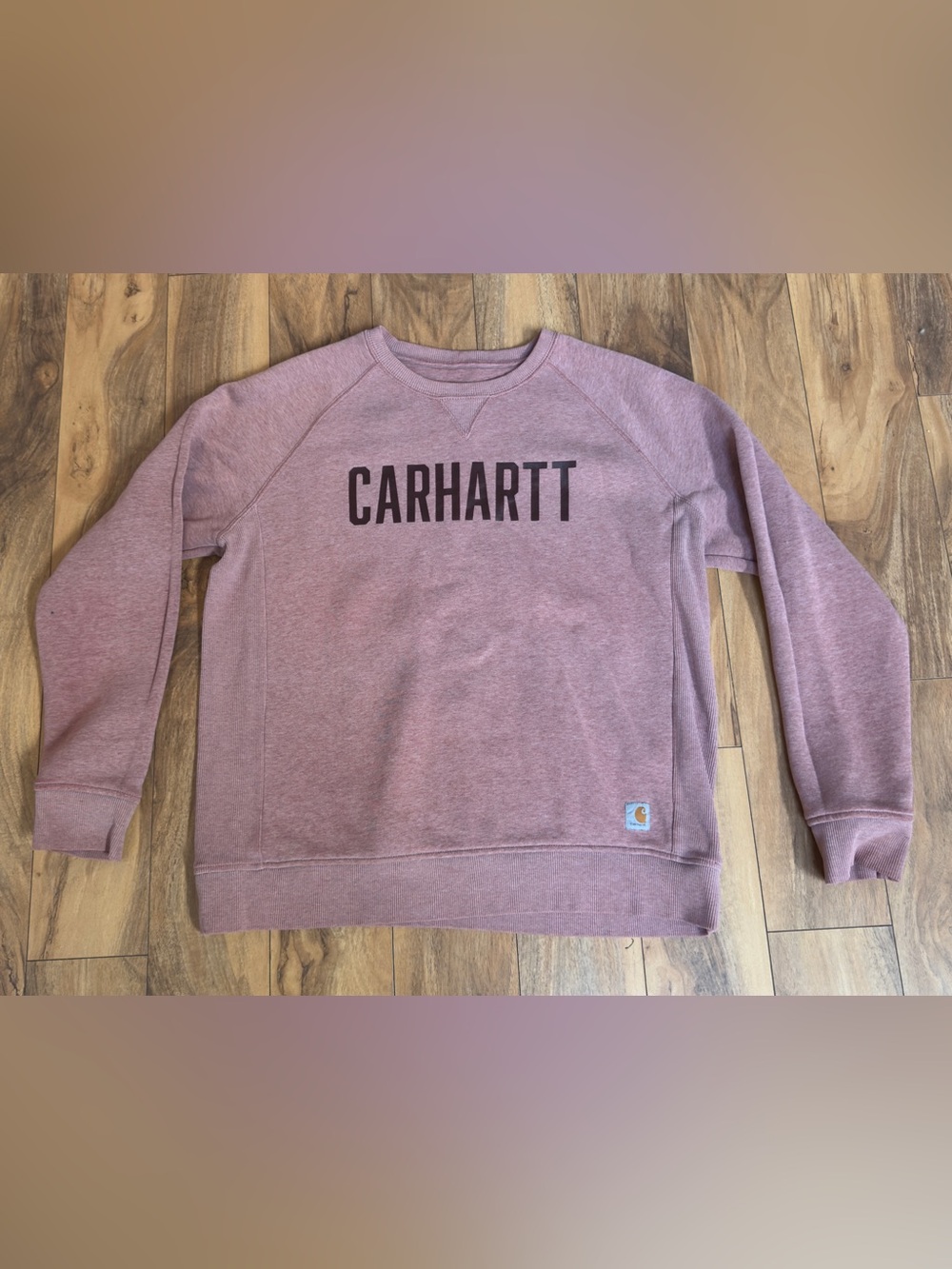 Carhartt Kids Girls Crewneck Graphic Sweatshirt Mauve Size XL 16/18 Pullover